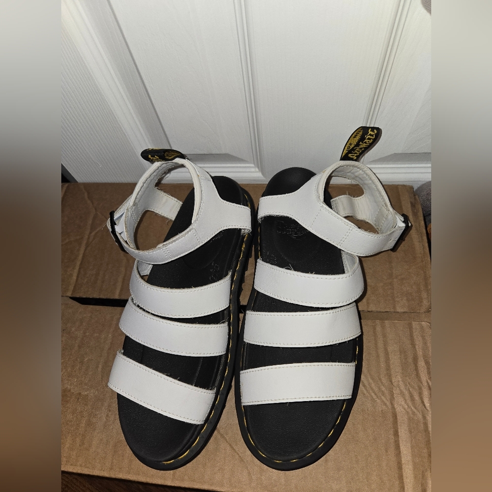 Dr. Martens White Sandals